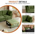 thumbnail image 6 of Soscana 99" Sectional Sofa Couch with Reversible Ottoman for Living Room,Chenille L Shaped 4 Seater,Fits for Living Room,Apartment,Office,Studio, Green, 6 of 9