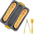 thumbnail image 1 of French Bread Baking Pan, Non-Stick Perforated French Baguette Bread Pan, 1 of 4