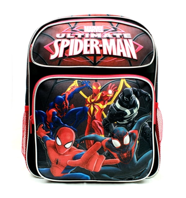 Spider-Man Boys 16/" Backpack w//Detachable Non-Insulated Lunch Bag