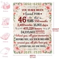 thumbnail image 6 of 46th Birthday Gifts for Women Happy 46th Birthday Gifts for Her 46 Year Old Birthday Gifts for Women 46th Birthday Decorations for Women Bestie Wife Sister Mom Friends 46th Birthday Blanket 60"x 50", 6 of 6
