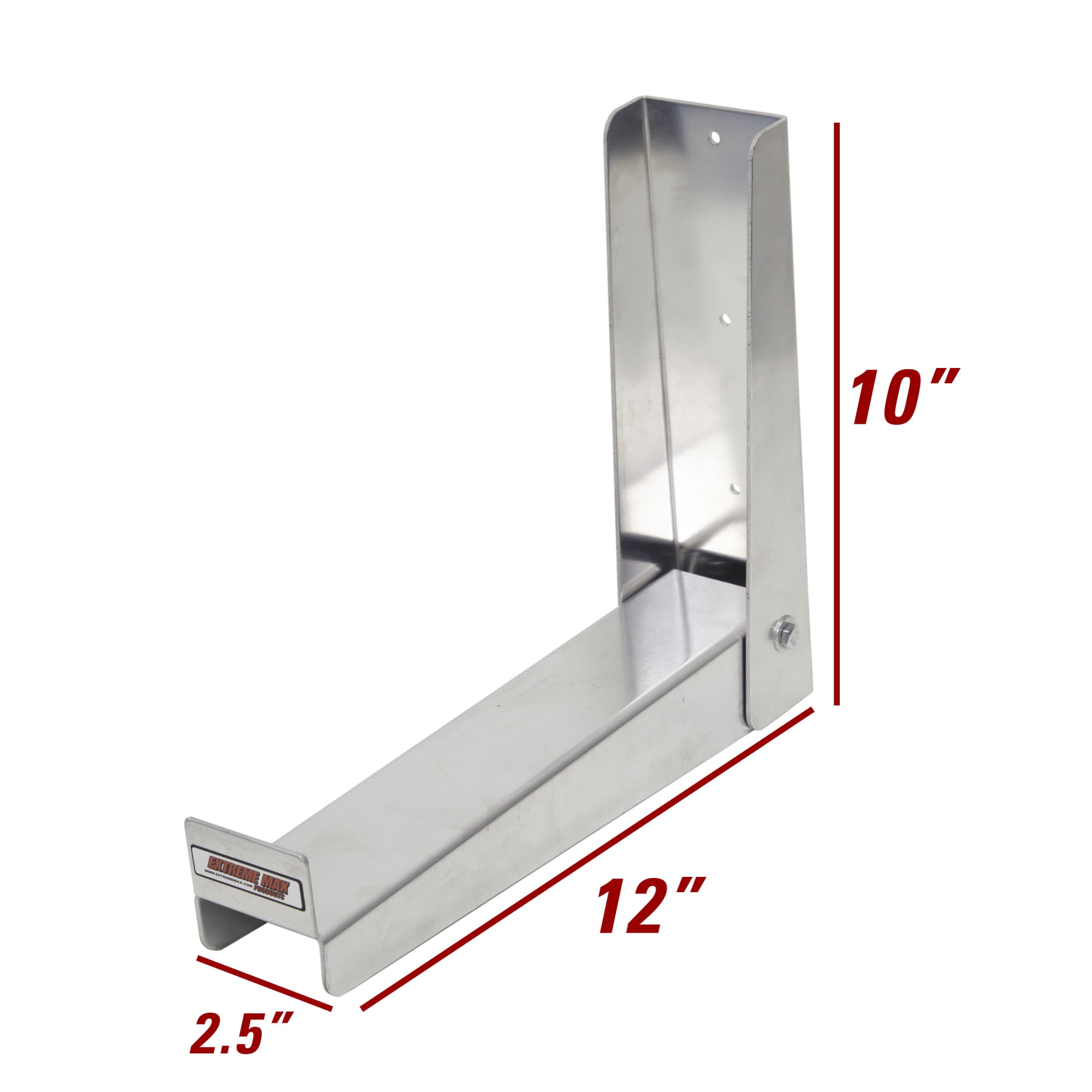 Extreme Max 5001.6672 Universal Aluminum Folding Tire & Cable Wall Hanger for Race Trailer, Garage, Shop, Enclosed Trailer, Toy Hauler - Silver