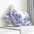 thumbnail image 4 of Throw Pillow Covers 24x24 Inch, Purple Onion Flowers Decorative Pillow Cases for Couch Sofa Bed, Spring Floral Dandelion Botanical Cotton Linen Square Home Decor Pillowcases with Hidden Zipper, 4 of 7