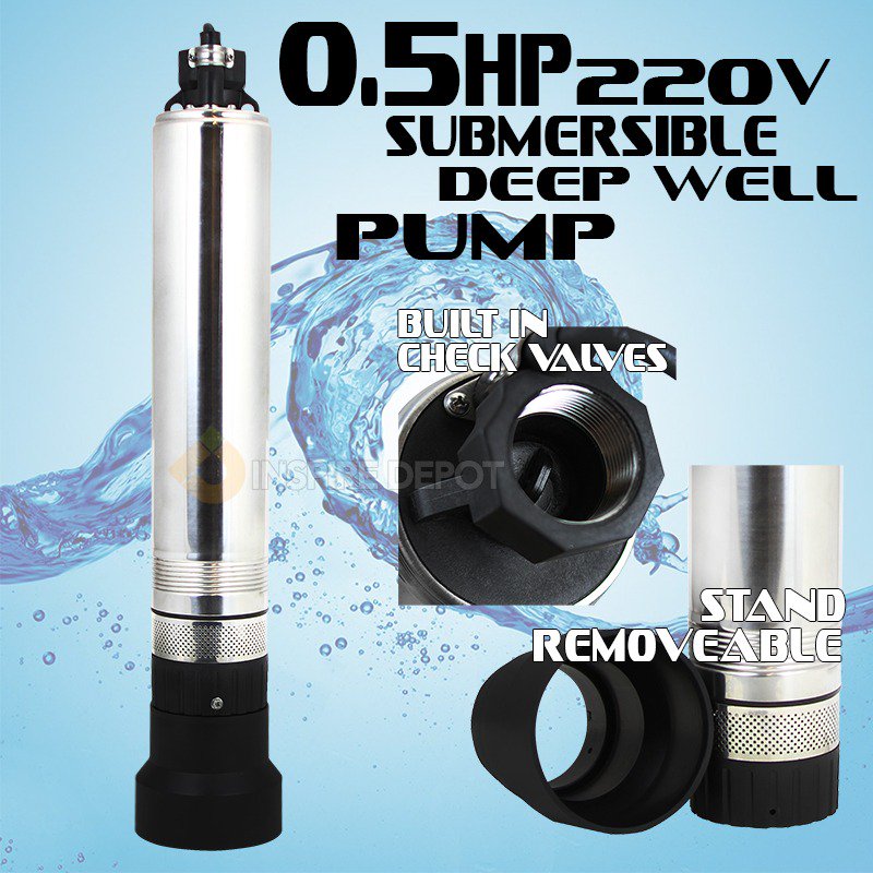 xtremepowerus 4 inch 220v stainless steel submersible deep well pump