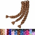 thumbnail image 3 of SEGO 3PCS/Lot Ombre Jumbo Braiding Hair Extensions Colored Hair Weave Synthetic Crochet Twist Box Braid Hair Black/Pink/Blue/Purple Fake Hair Extension for Women, 3 of 8