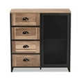 thumbnail image 3 of Baxton Studio Connell Modern and Contemporary Industrial Two-Tone Natural Brown and Black Finished Wood and Black Metal, 3 of 9