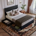 thumbnail image 5 of AFI Aveline Queen Platform Bed with Matching Footboard & Storage Drawers, Black, 5 of 13