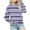 Purple, variant on GigrtiJin Girls Oversized Striped Sweatshirt Kids Round Neck Long Sleeves Fashion Loose Top Comfy Casual Pullover Blouse