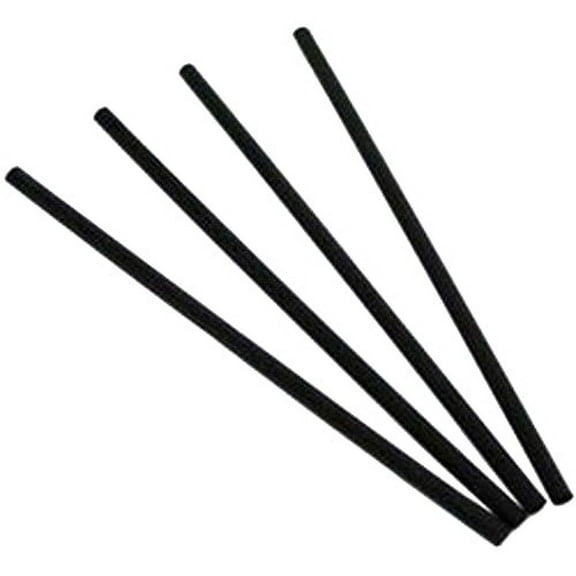 MarketPro Unwrapped Jumbo Straw Black, 7.75" Overall Length | 5000/Case