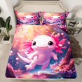 thumbnail image 2 of Erosebridal 3D Axolotl Bed Sheets Set Twin Size, Girls Room Decorative, Lightweight 3 Pieces, 2 of 6