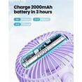 thumbnail image 4 of Ventilador portátil con clip Gaiatop Gaiatop, funciona con pilas, color morado, 4 of 6