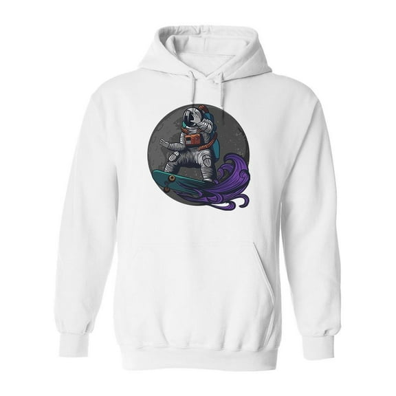 Skating Astronaut In Space Hoodie Men -Image by Shutterstock, Male Medium