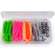 thumbnail image 5 of 40 Uds Cola Swimbaits Gusano Suave Señuelo Pesca Conjunto Manivela Anzuelo Con Cabeza Plomada para Pescar, 5 of 9
