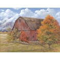 thumbnail image 2 of Britton, Pam 24x19 White Modern Wood Framed Museum Art Print Titled - Autumn Barn, 2 of 4