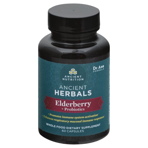 Dr. Axe / Ancient Nutrition Ancient Herbals, Elderberry + Probiotics