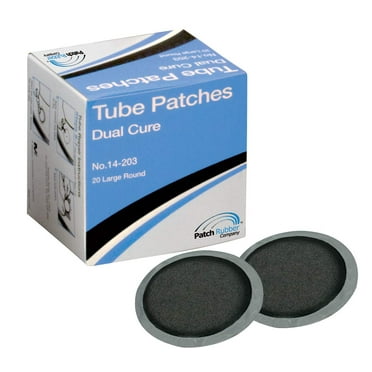 Patch Rubber Company Dual Cure Large Round Tire Repair Patch, 14203, 3-Inches (75mm) for Any Size Tube Repair from Bicycle to Off-Road Tubes, (Box of 20)
