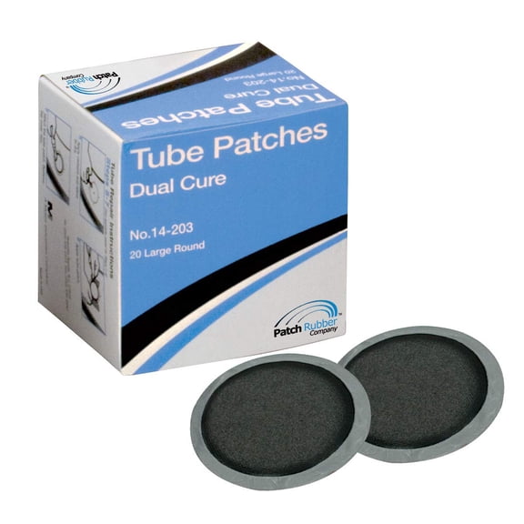 Patch Rubber Company Dual Cure Large Round Tire Repair Patch, 14203, 3-Inches (75mm) for Any Size Tube Repair from Bicycle to Off-Road Tubes, (Box of 20)
