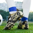 thumbnail image 3 of ZHOGXU Baby Boys Girls Sneakers Outdoor Firm Ground Soccer Cleats Non Football Shoes Athletic Outdoor Athletic Sports Shoes,Gold,13-13.5 Years, 3 of 9
