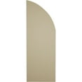 thumbnail image 5 of Ekena Millwork 16 1/2"W x 54"H (37 1/2" Low Side) Timberthane Rough Cedar Three Board Joined Board-n-Batten w/Quarter Round Arch Top Faux Wood Shutters (Per Pair), Primed Tan, 5 of 6
