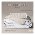 thumbnail image 3 of Edredón Ligero Real Textil + 1 Funda de Almohada, Juego de Colcha Individual, Color Blanco/Beige, 3 of 9