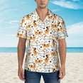 thumbnail image 2 of Xecao Cute Dog print Hawaiian shirt - a stylish short-sleeve button-down for men, perfect for casual beach and tropical outings., 2 of 9