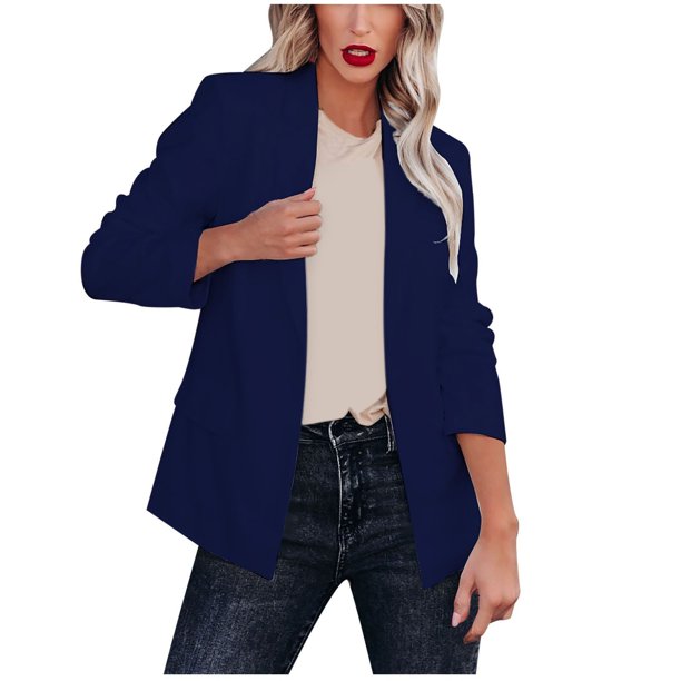 Pntutb - Chaqueta de manga larga con cuello vuelto para mujer, para mujer Pntutb Pntutb-6727