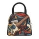 thumbnail image 1 of Balery Samurai Frog Guitar Bolsa de Almuerzo para Mujeres, Caja de Almuerzo, Bolsa de Almuerzo Pequeña Impermeable, Tote de Almuerzo Reutilizable con Gran Capacidad, 1 of 6