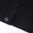 thumbnail image 5 of KIDSCOOL SPACE 7-Pocket Girls Wide-leg Stretch Denim Pants, 5-14T Ribbed Elastic Waist with D-ring Cargo Jeans,Black,4-5 Years, 5 of 6