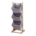 thumbnail image 1 of Cesta de almacenamiento de madera estupendo estante de piso Stand Rústico estantería de estantería de estantería de estantería de estantería para el Estilo a, 1 of 8