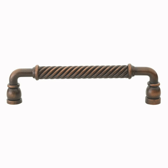 GlideRite 6-1/4 in. Center Rustic Bronze Twisted Cabinet Drawer Pulls, Oil Rubbed Bronze, Pack of 10