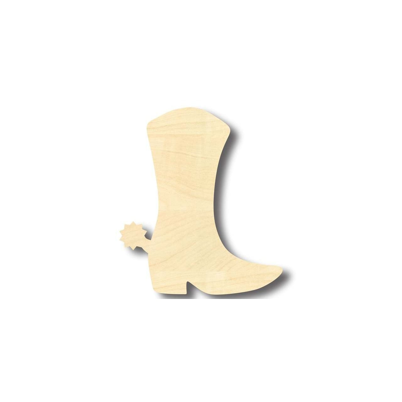 parfum Schema Direct Unfinished Wood Cowboy Boot Shape - Western - Craft - up to 24" DIY 10" /  1/8" - Walmart.com