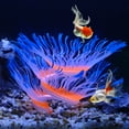 thumbnail image 3 of Soft Silicone Glowing Aquarium Changeable Anemone Aquatic Artificial Coral for Fish Tank Blue, 3 of 7