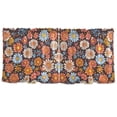 thumbnail image 7 of Yayeee Kitchen Curtains Tier Set of 2 Light Filtering 57"x36" Over Sink Window Panels, Colorful Flowers, 7 of 7