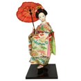 thumbnail image 1 of Figura humana de 12 pulgadas, figura de geisha, muñeca de kimono de seda, adornos de estilo de boda para restaurante, regalos decorativos de escritorio, 1 of 6