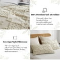 thumbnail image 6 of JOLUSERE Beige Tufted Duvet Cover King Set, 3 Pieces Boho Ultra Soft Particles Embroidery Bedding Set for All Season, 6 of 12
