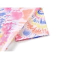 thumbnail image 4 of Beezizac Teen Girls Tie Dye Orange & Pink Spiral Swirl Pajama Short Sleeves PJ Set 2-Piece Soft Cute Outfit Big Kid Size 18, 4 of 7
