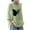 Army Green-9, variant on 3/4 Sleeve Linen Tops for Women.Casual Cotton and Linen 3/4 Sleeve Summer Tops for Women Loose Three Quarter Sleeve Tunic T Shirt Plus Size Blouse