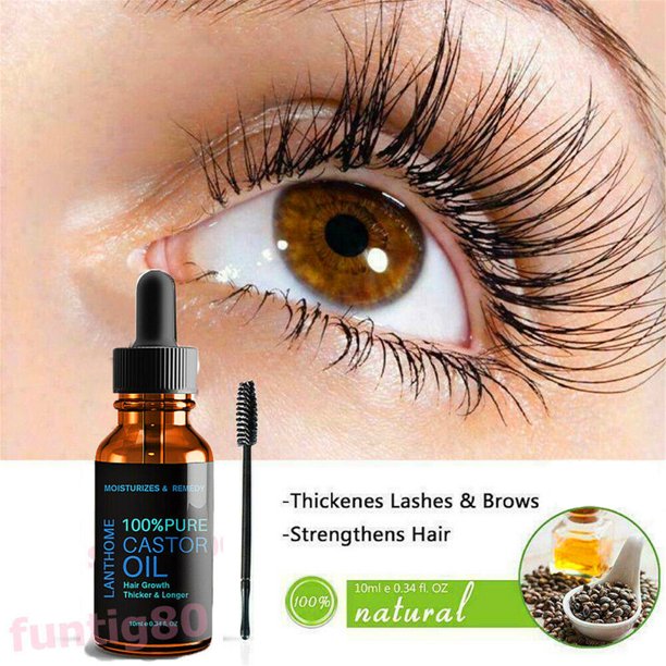 10ml Organic Castor Oil Lash Essence , Extra Strength, Serum for Eyelashes, Eyebrows, Hair