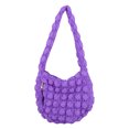 thumbnail image 1 of Bolsa De Hombro Bolso bandolera de gran capacidad de nailon acolchado informal para mujer (púrpura) Ehuebsd Para Estrenar, 1 of 4