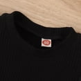 thumbnail image 5 of WISWELL Infant Baby Girl Summer Clothes Toddler Kids Puff Sleeve Short Sleeve T Shirt Tops  Plaid Skirts Princess Outfits Set , Black 2-3 Years, 5 of 8