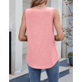 thumbnail image 6 of Women's Loose Fit Sleeveless Tank Top, Solid Color, Crew Neck, Lightweight Ribbed Fabric, Available in Pink & White, 6 of 6