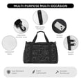 thumbnail image 4 of Disketp Black Scientific Bolsa de Viaje Tipo Duffle, Bolso de Mano para Fin de Semana para Mujer, Bolsa de Gimnasio Ligera para Hombre, Esencial para Viajes, 4 of 7