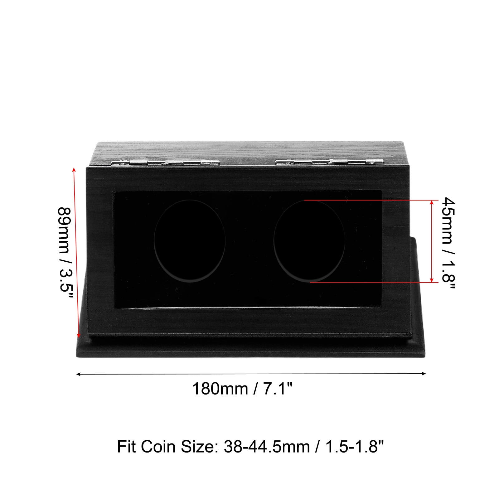 Uxcell Coin Display Case, 2 Slots Coin Presentation Display Box Coin Case with Holder for Silver Dollar Collectors