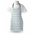 thumbnail image 3 of Vintage Apron Diagonal Checkered Squares with Delicate Elliptic Details Simplistic Retro Design, Unisex Kitchen Bib Apron with Adjustable Neck for Cooking Baking Gardening, Blue White, by Ambesonne, 3 of 3