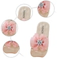 thumbnail image 5 of Girls Sandals Cute Bowtie Square Open Toe Slip on Slippers Comfortable Footbed Summer Dress Flat Shoes Pink 9 Toddler, 5 of 5