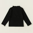 thumbnail image 2 of Staki Girls' Long Sleeve Fall Shirts Soft Casual Tops for Autumn Cute Long Sleeve Tops(Black,12-18 Months), 2 of 3