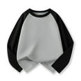thumbnail image 5 of Grblisyd Raglan Long Sleeve Shirts for Boys Fall Trendy Basic Shirts Size 10-12 Kids Crewneck Tshirts Cute Boys Tops Teen Boys Clothes ,Dark Gray 8-9Y, 5 of 5