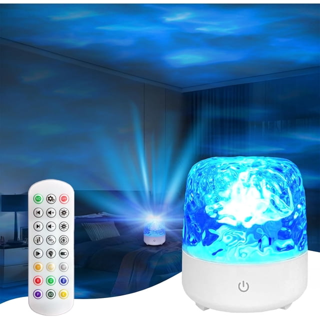 duomi-Ocean Wave Light Projector, 30 3D Lighting Modes Luminorthe Cube Lamp with Remote Control for Kids Teen Gifts, 16 Colors Night Light for Party, Game Room Decor, Bar, Restaurant Mood Lightin (Ro