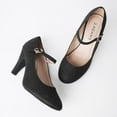 thumbnail image 4 of J. Adams Honey Jane Heels for Women – Round Toe indented Pumps Heels Shoes Stylish and Comfortable with Gentle Ankle Strap, 4 of 7