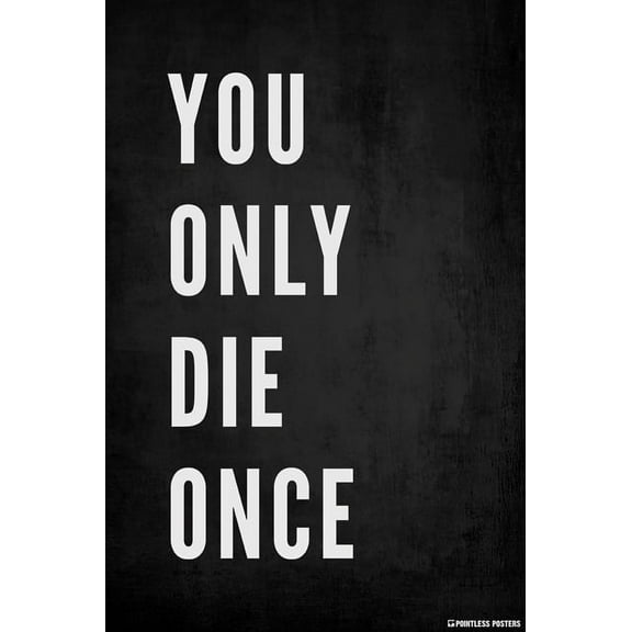 You Only Die Once Demotivational Poster Print