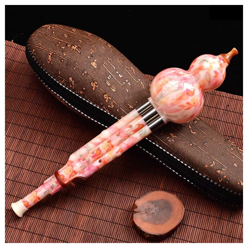 Hulusi Instrument, Gourd Flute, Chinese National Wind Instrument C Key Hulusi Musical Instruments, Flute Instrument Practice Teaching Instrument for Adults Beginners
